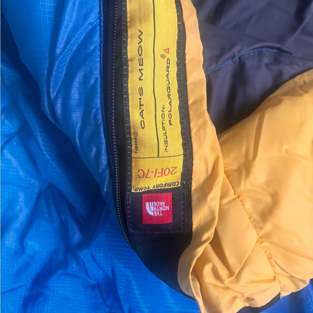 The North Face Black and Teal Sleeping Bag with Yellow Accents - Picture 3 of 6